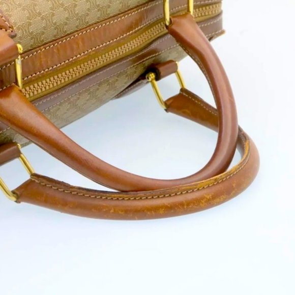 Authentic CELINE Macadam Canvas Hand Bag PVC Leather Beige 🔥made in Ital… - Picture 7 of 14